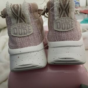 Hey Dude Kids Sneakers in Pink and White